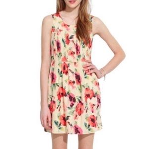 Madewell Pink + White Flowered Sleeveless Dress